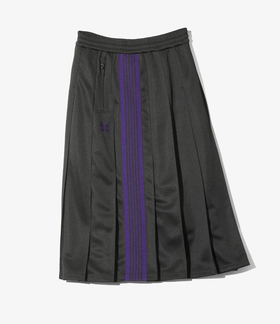 NEEDLES/ニードルズ/PLEATED TRACK SKIRT - POLY SMOOTH スカート　-BLACK- BLACK 1