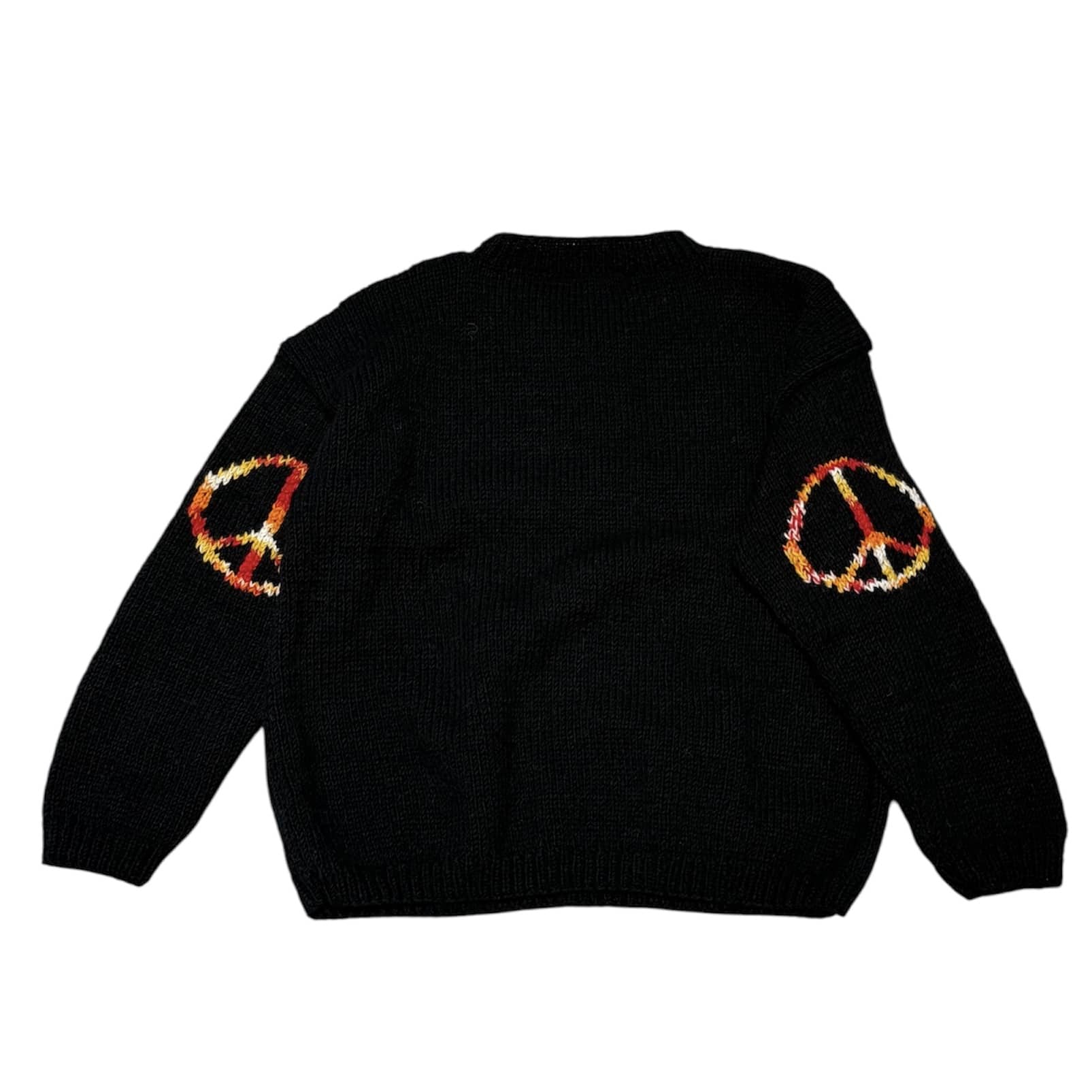 MacMahon Knitting Mills /マクマホンニッティングミルズ/Crew Neck Knit - Peace BLACK ONE SIZE