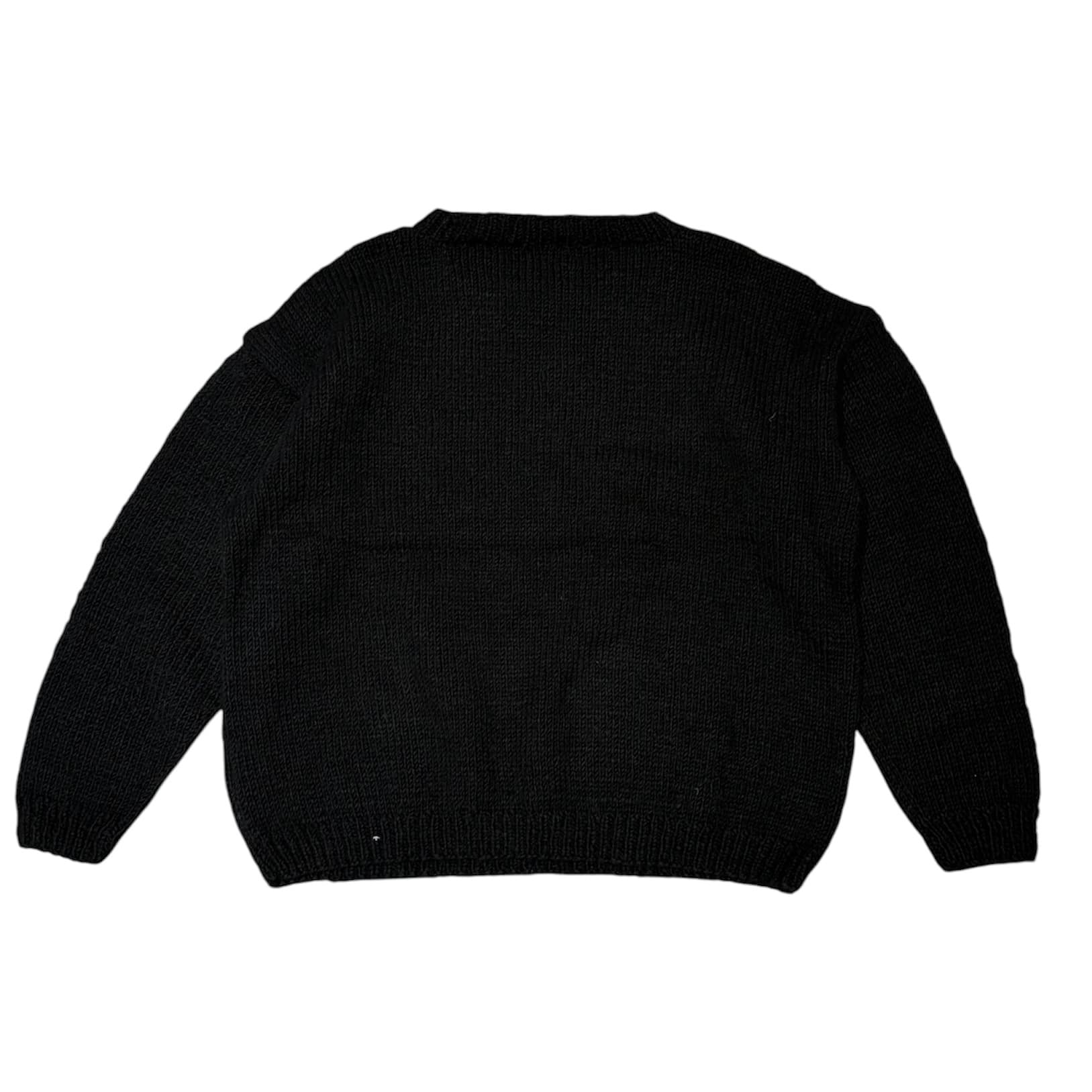 MacMahon Knitting Mills /マクマホンニッティングミルズ/Crew Neck Knit - CURRY -BLACK- BLACK ONE SIZE