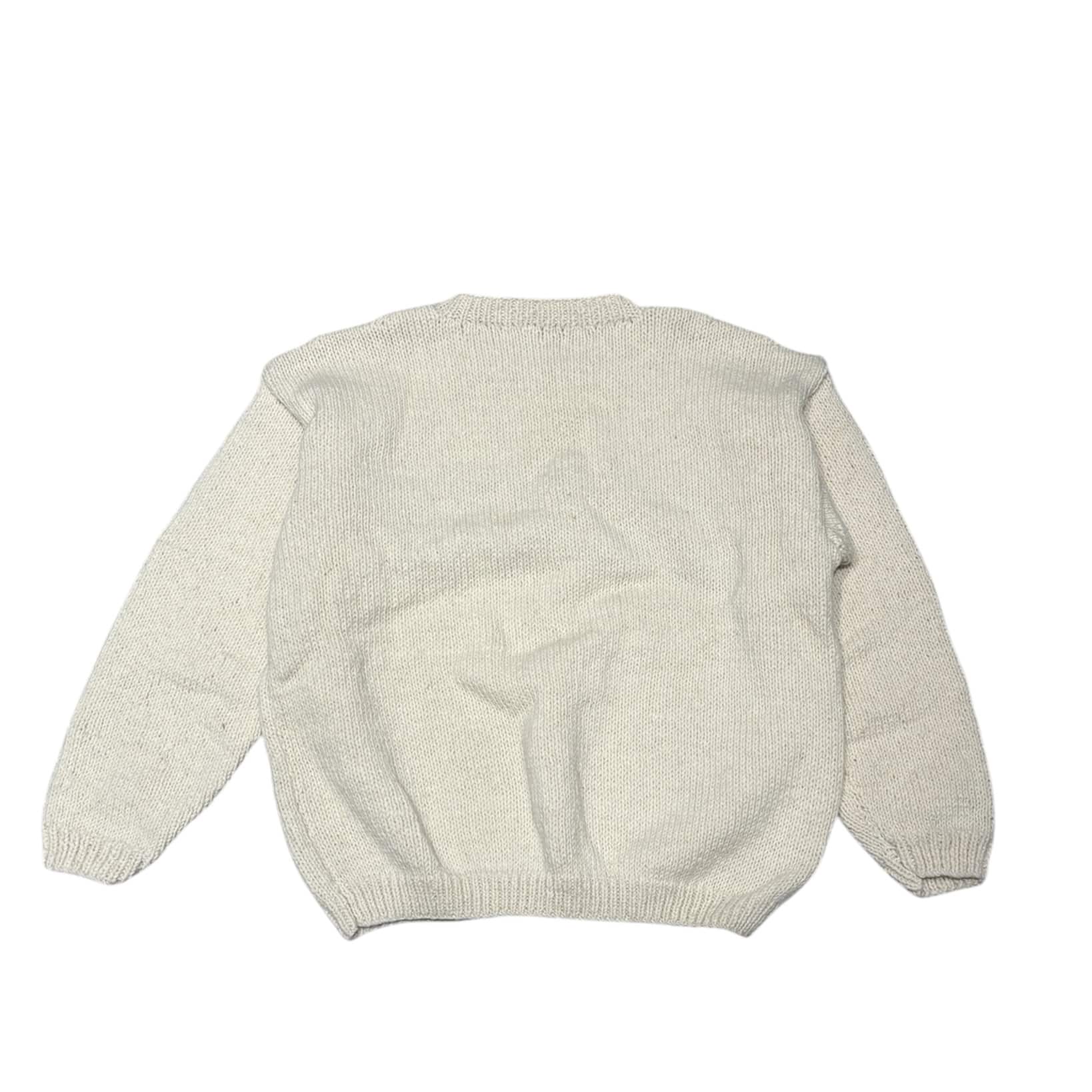 MacMahon Knitting Mills /マクマホンニッティングミルズ/Crew Neck Knit - CURRY -WHITE- WHITE ONE SIZE