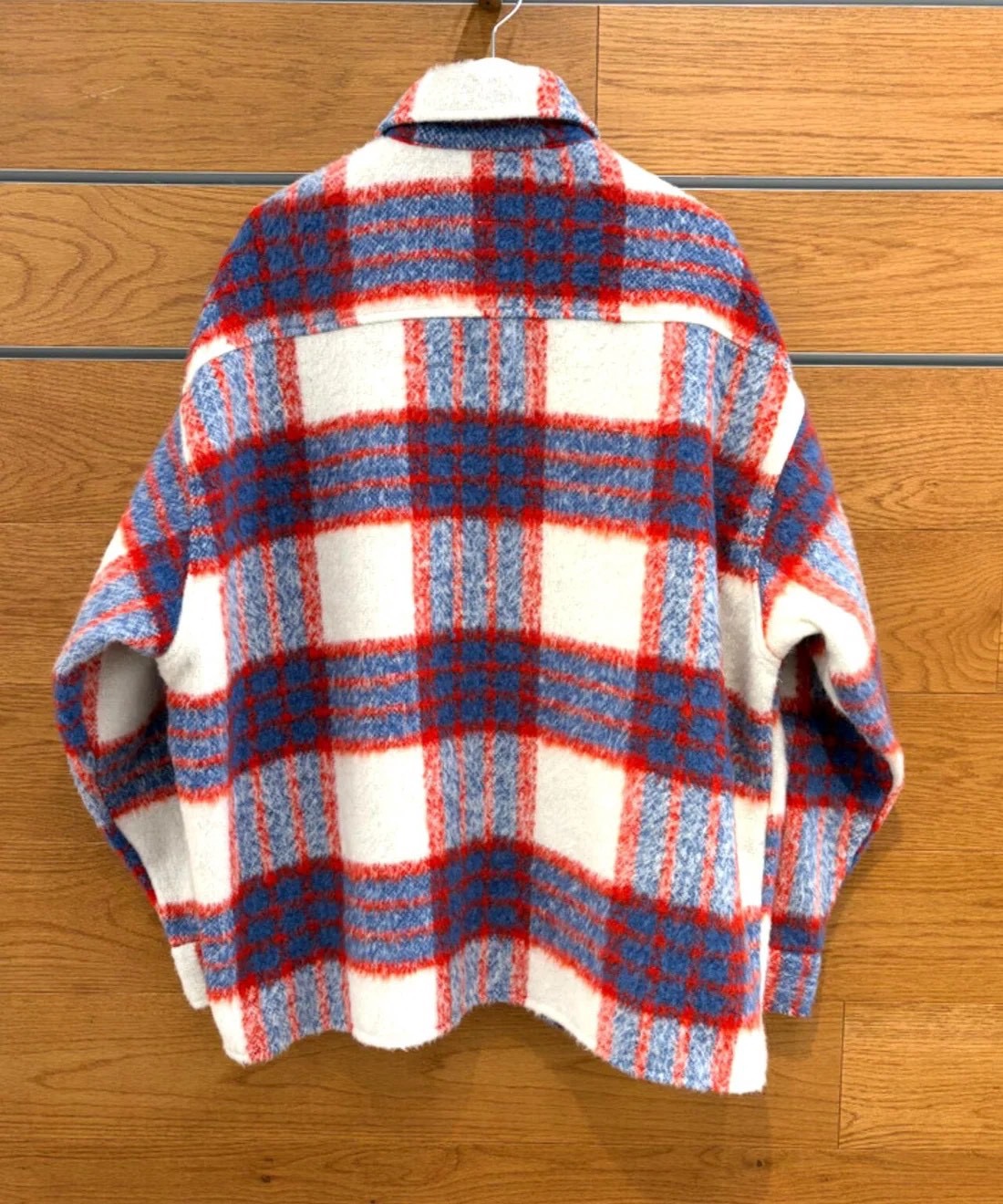B omnivore/ビーオムニボー/SHAGGY SHIRT CHECK シャギーシャツチェック WHITE M