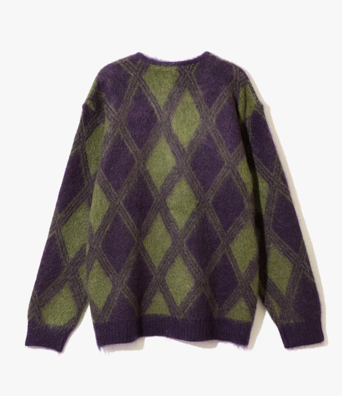 Needles Mohair Cardigan - Argyle(S PURPLE/Argyle)｜ ビーバー