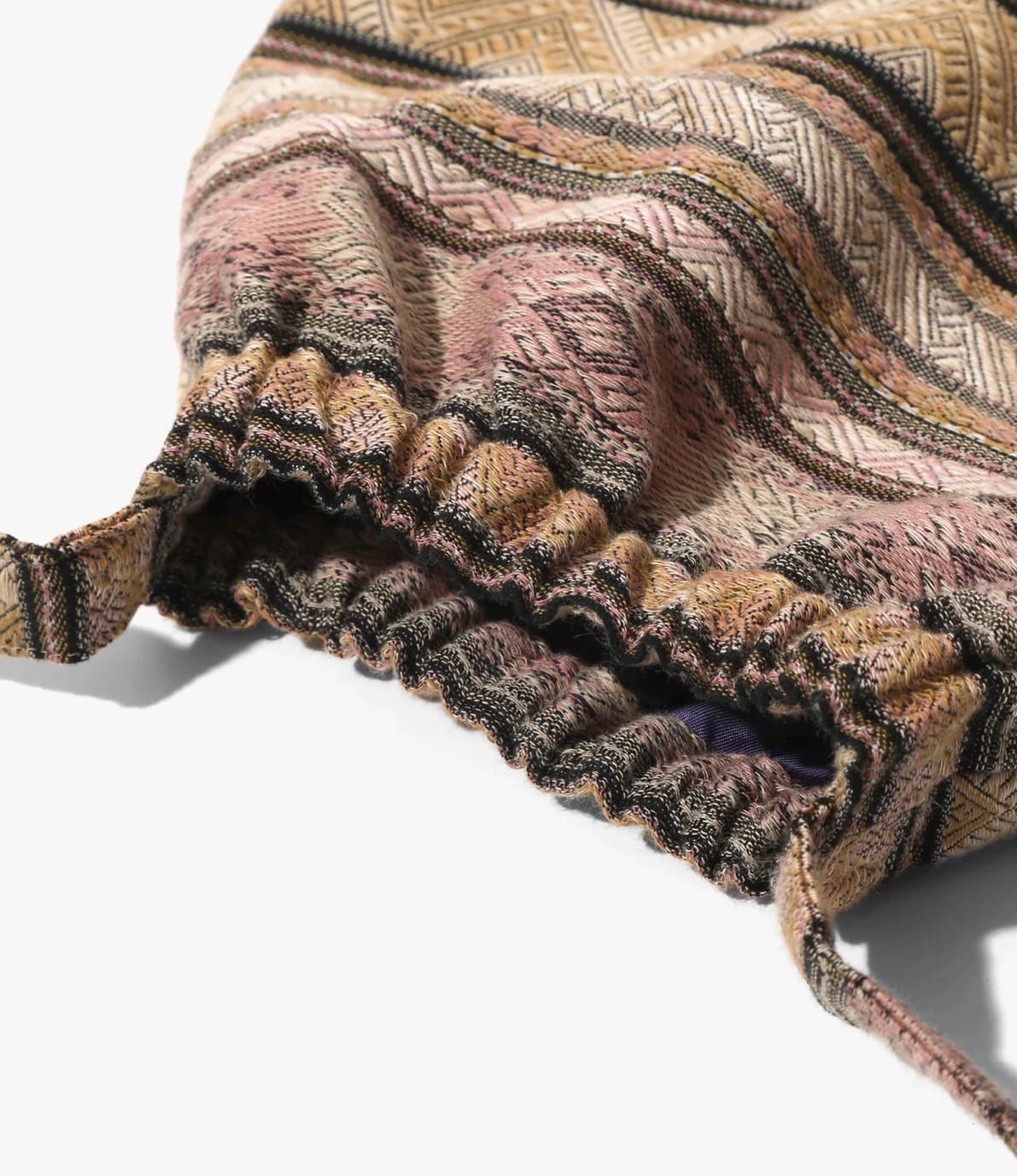 Needles/ニードルズ/ELASTIC POCHETTE- COTTON ETHNIC STRIPE JQ. 24ss PINK FREE