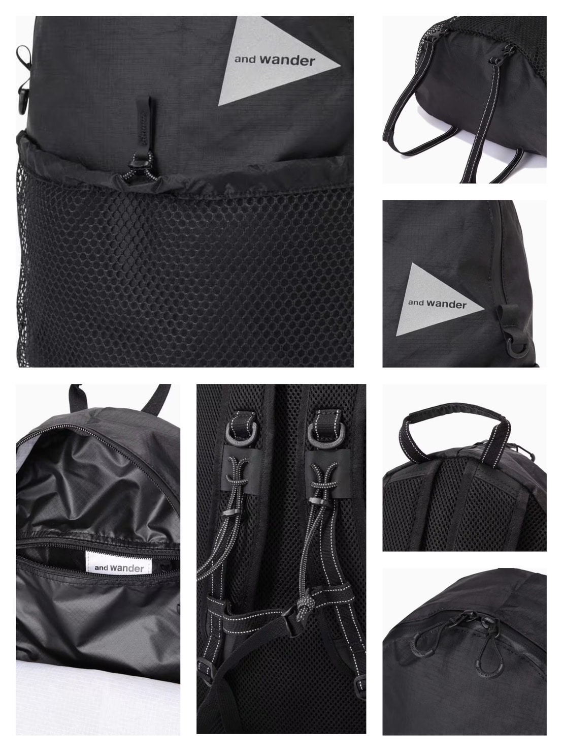 and wander/アンドワンダー/ECOPAK 20Lbackpack WHITE FREE/20L