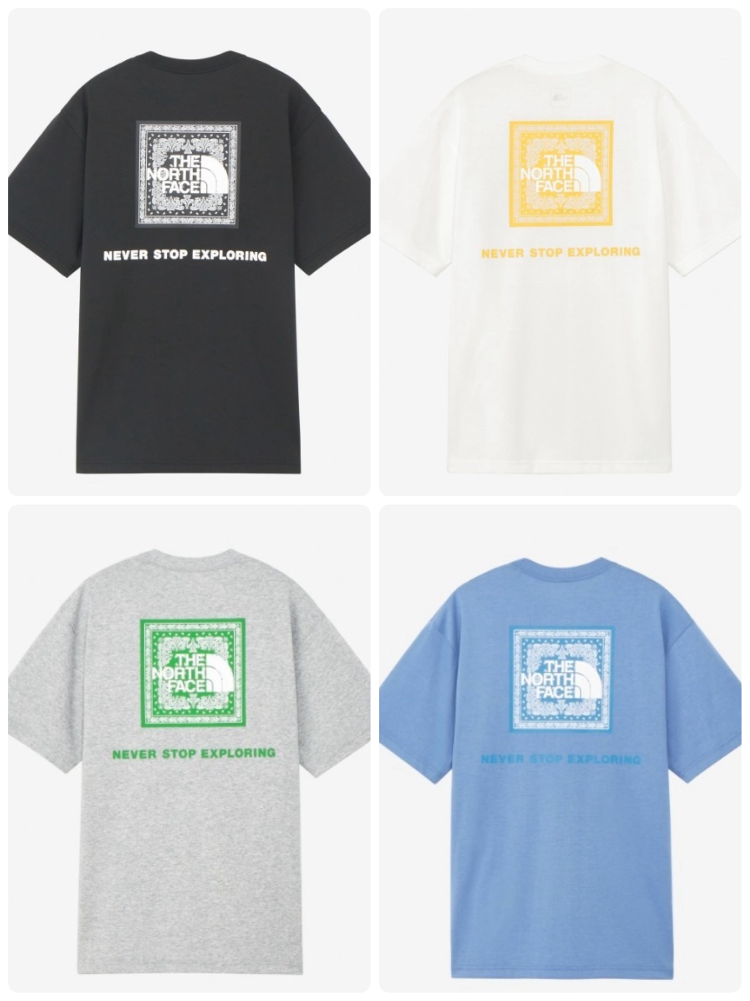 THE NORTH FACE/ザ ノースフェイス　S/S Bandana Square Logo Tee