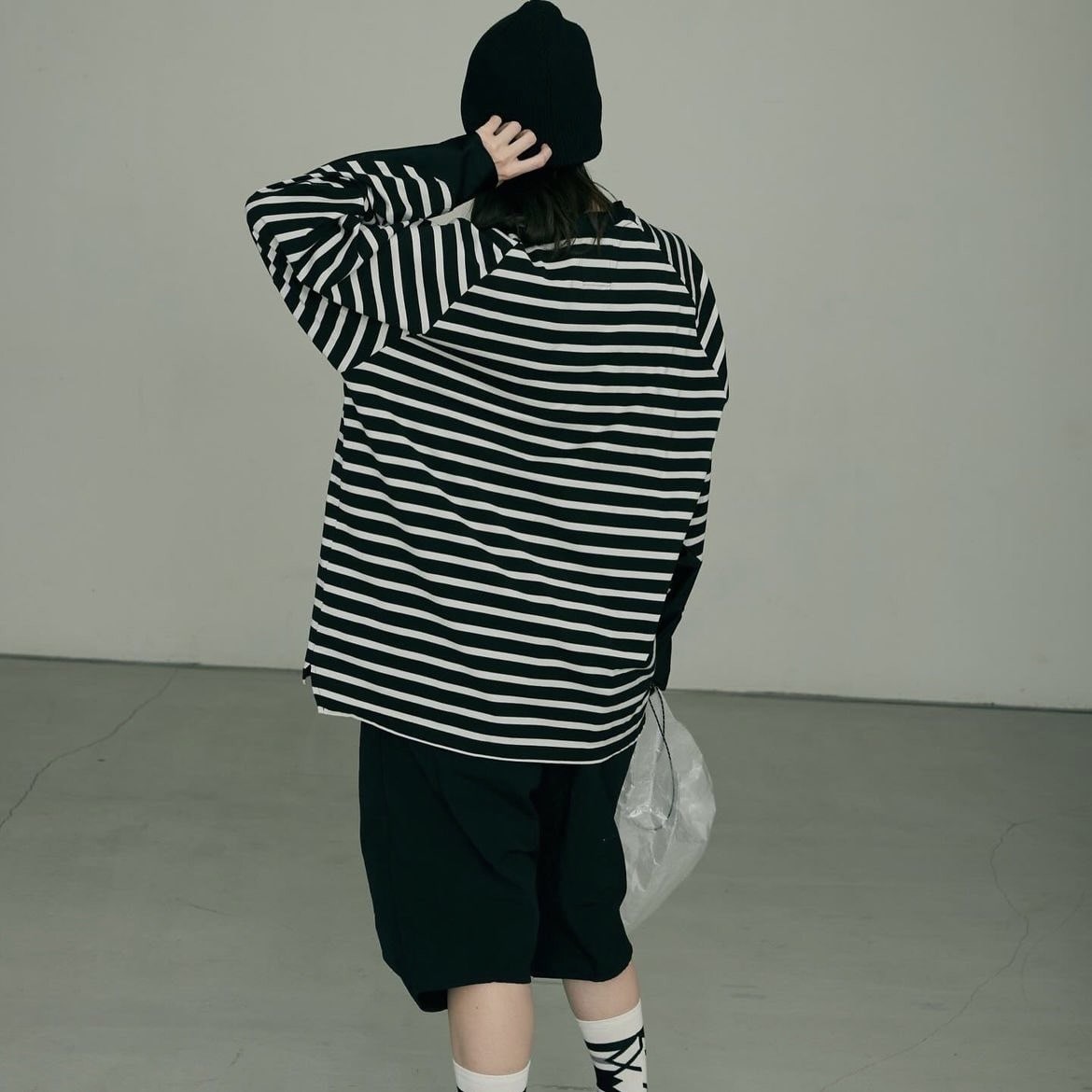 CMF OUTDOOR GARMENT/シーエムエフアウトドアガーメント/BORDER TEE L/S BLACK M