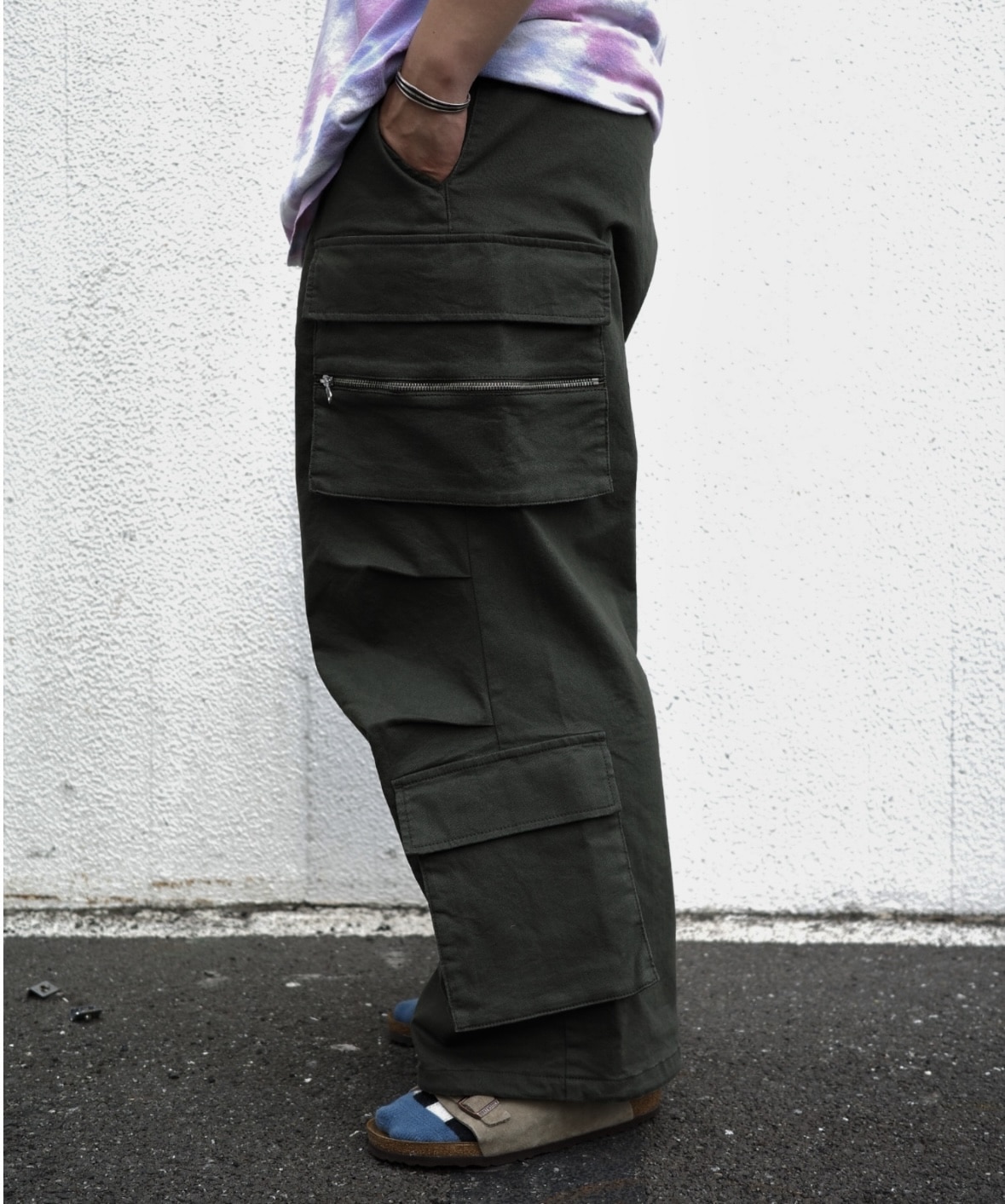B omnivore/ビーオムニボー/W POCKET CARGO PANTS OLIVE S
