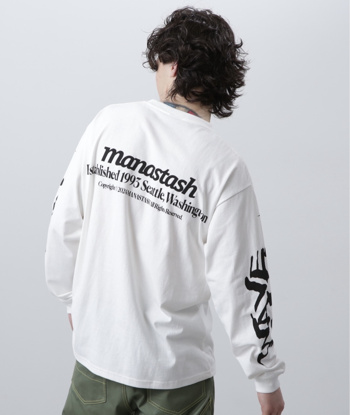 MANASTASH/マナスタッシュ/CiTee L/S TEE WAVE WHITE S