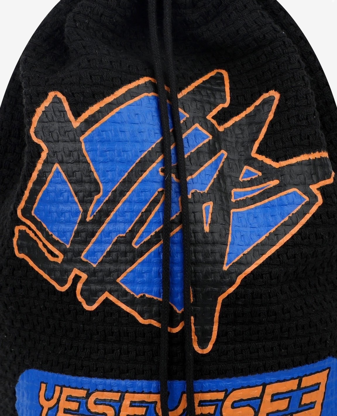 YES EYE SEE/イエスアイシー/Jacquard Fabric String Bag BLACK FREE