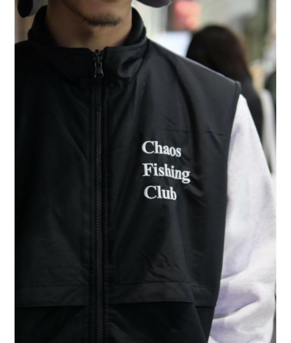 CHAOS FISHING CLUB/カオスフィッシングクラブ/EX LOGO REVERSIBLE VEST BLACK M