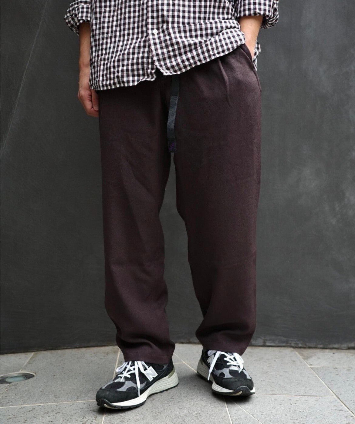 ヒーハー GRAMICCI×BEAVER/グラミチ×ビーバー/別注 WOOL LIKE SLACKS(S BLACK