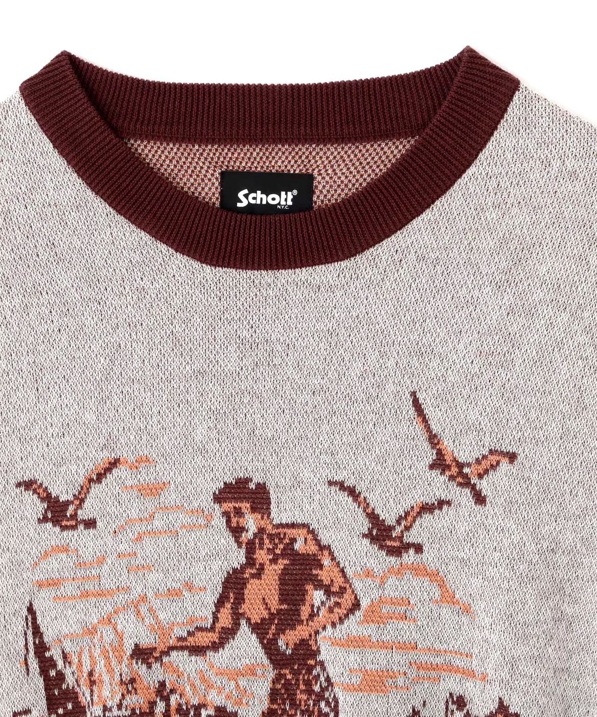 schott/ショット　50'S SS KNIT/50'S 半袖ニット BROWN M