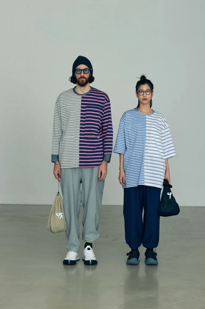 CMFOUTDOORGARMENT/ シーエムエフアウトドアガーメント　BORDER TEE L/S PINK M