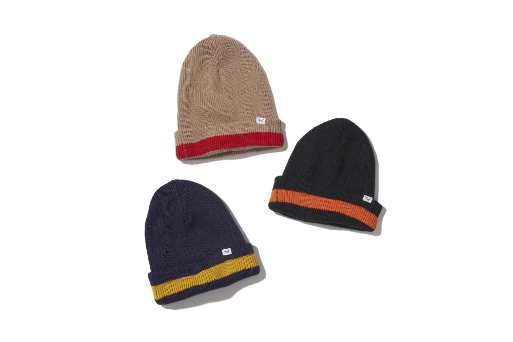CMF OUTDOOR GARMENT/シーエムエフ アウトドアガーメントKNIT CAP NAVY×YELLOW FREE