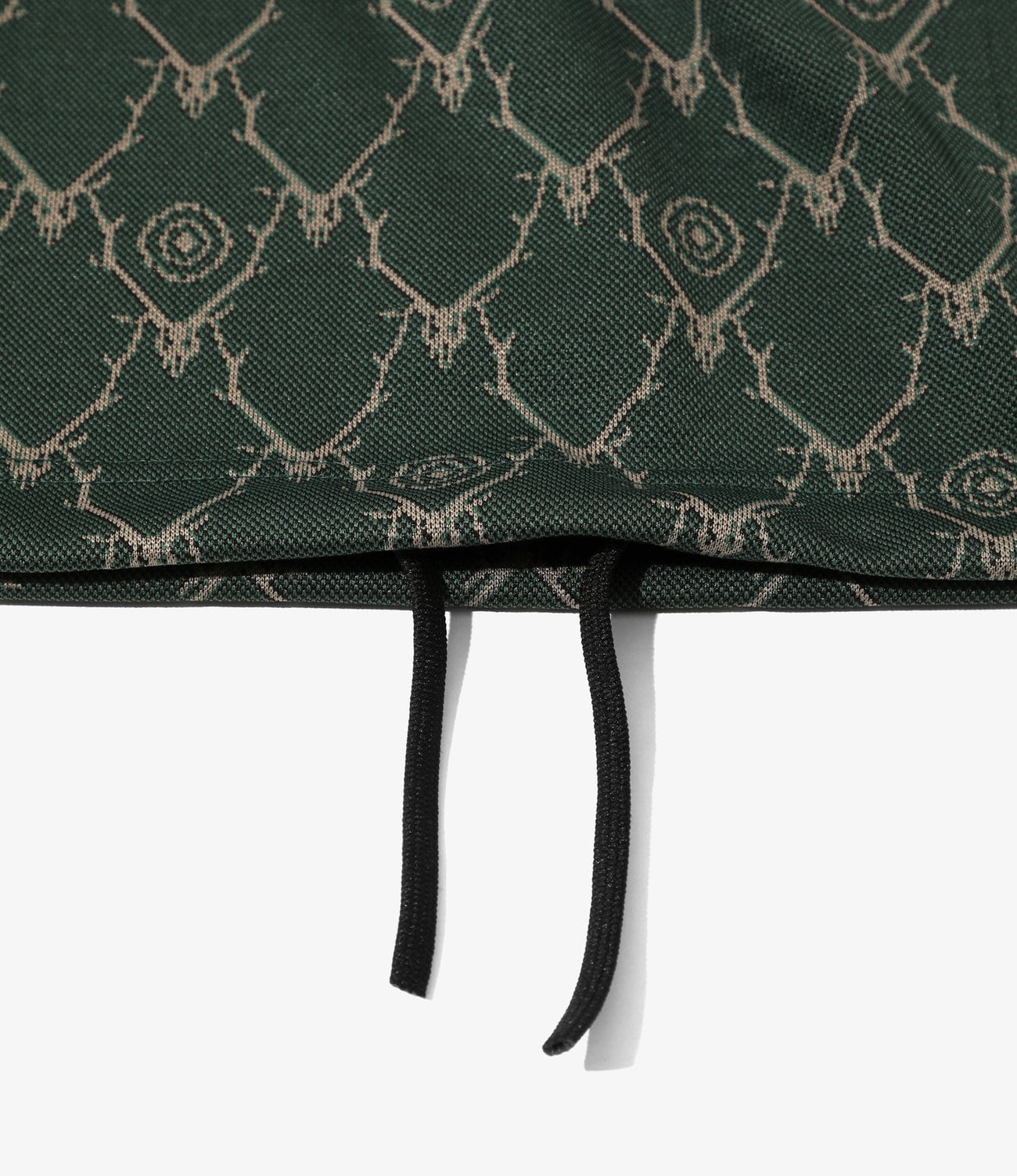 South2 West8/String Crew Neck Shirt - Poly Jacquard / Skull&Target GREEN M