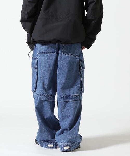 B omnivore/ビーオムニボー DENIM CARGO PANTS BLUE S