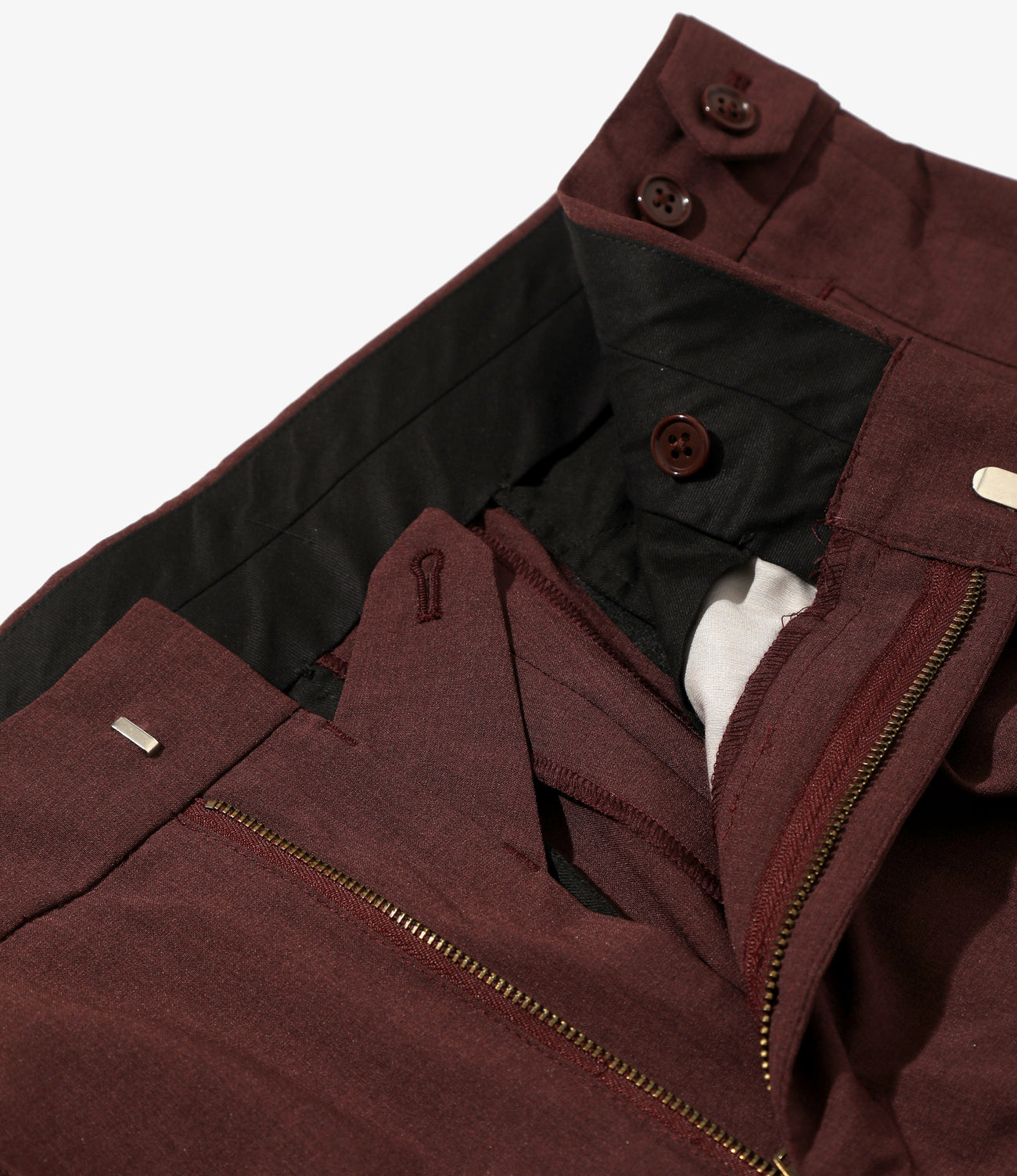 Needles/ニードルズ Tucked Side Tab Trouser - Poly Cloth  25ss WINE XS