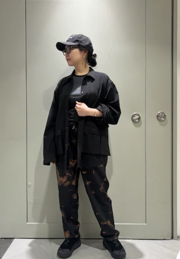 B omnivore/ビーオムニボー　N/R ストレッチシャツ BEIGE M