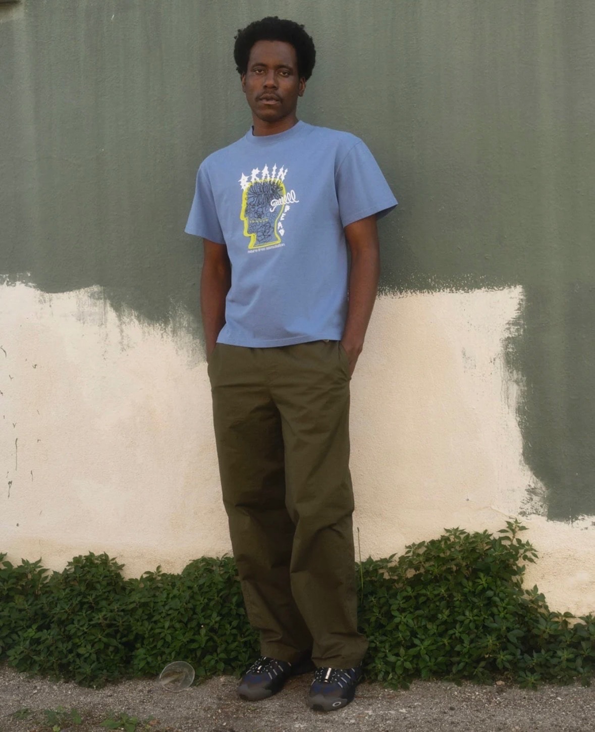 BRAIN DEAD/ブレインデッド/RINGING EAR T-SHIRT - BLUE BLUE M