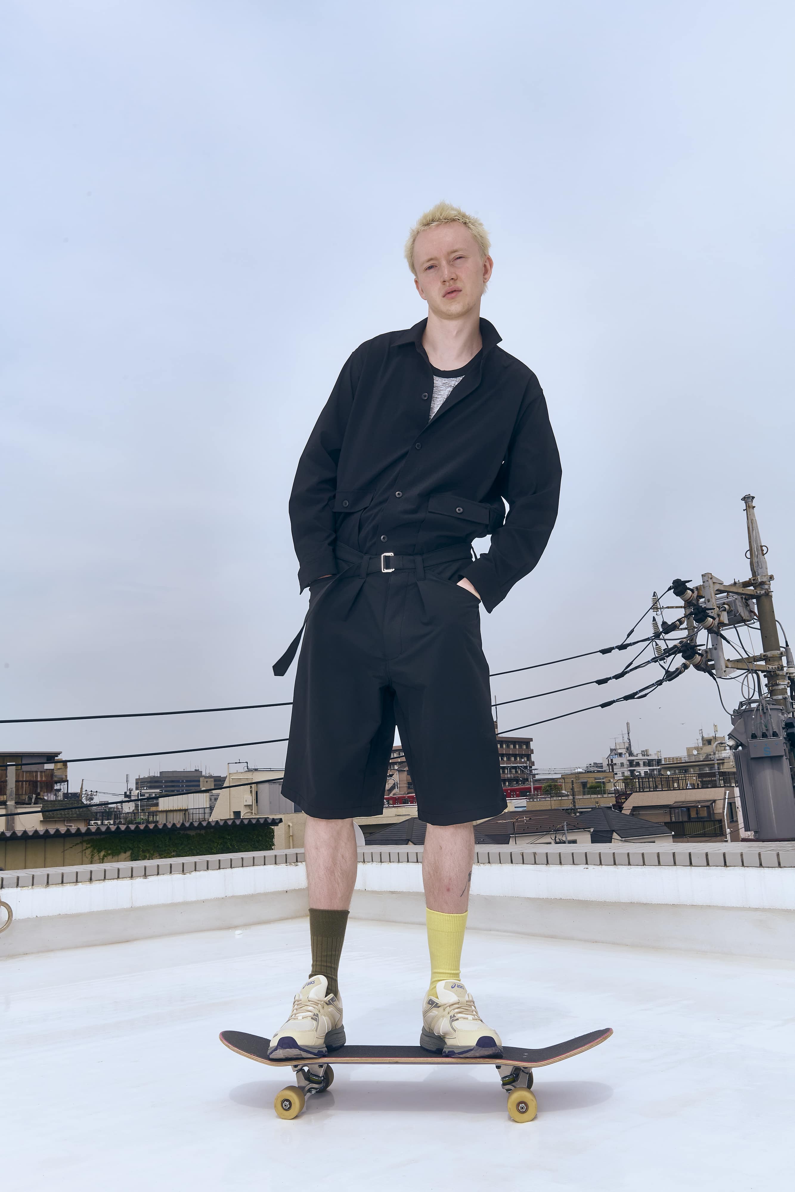 B omnivore/ビーオムニボー/ＰＳ　ＢＥＬＴ　ＳＨＯＲＴＳ　ベルトショーツ BLACK M