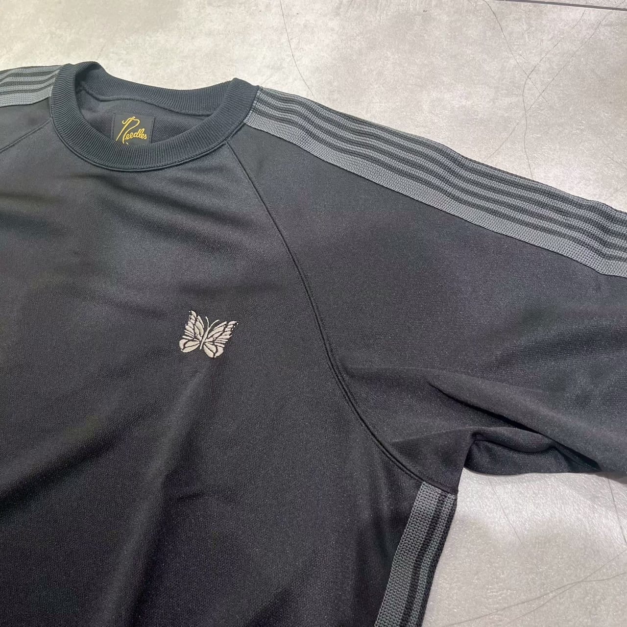 Needles/ニードルズ BEAVER×Needles 別注Track S/S Crew/トラッククルー ROYAL×IVORY S