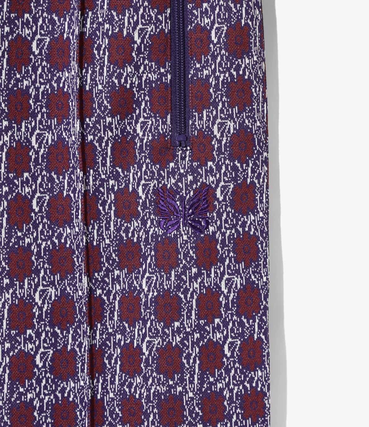 Needles/ニードルズ/Track Pant - Poly Jacquard Flower 25AW PURPLE/Flower XS