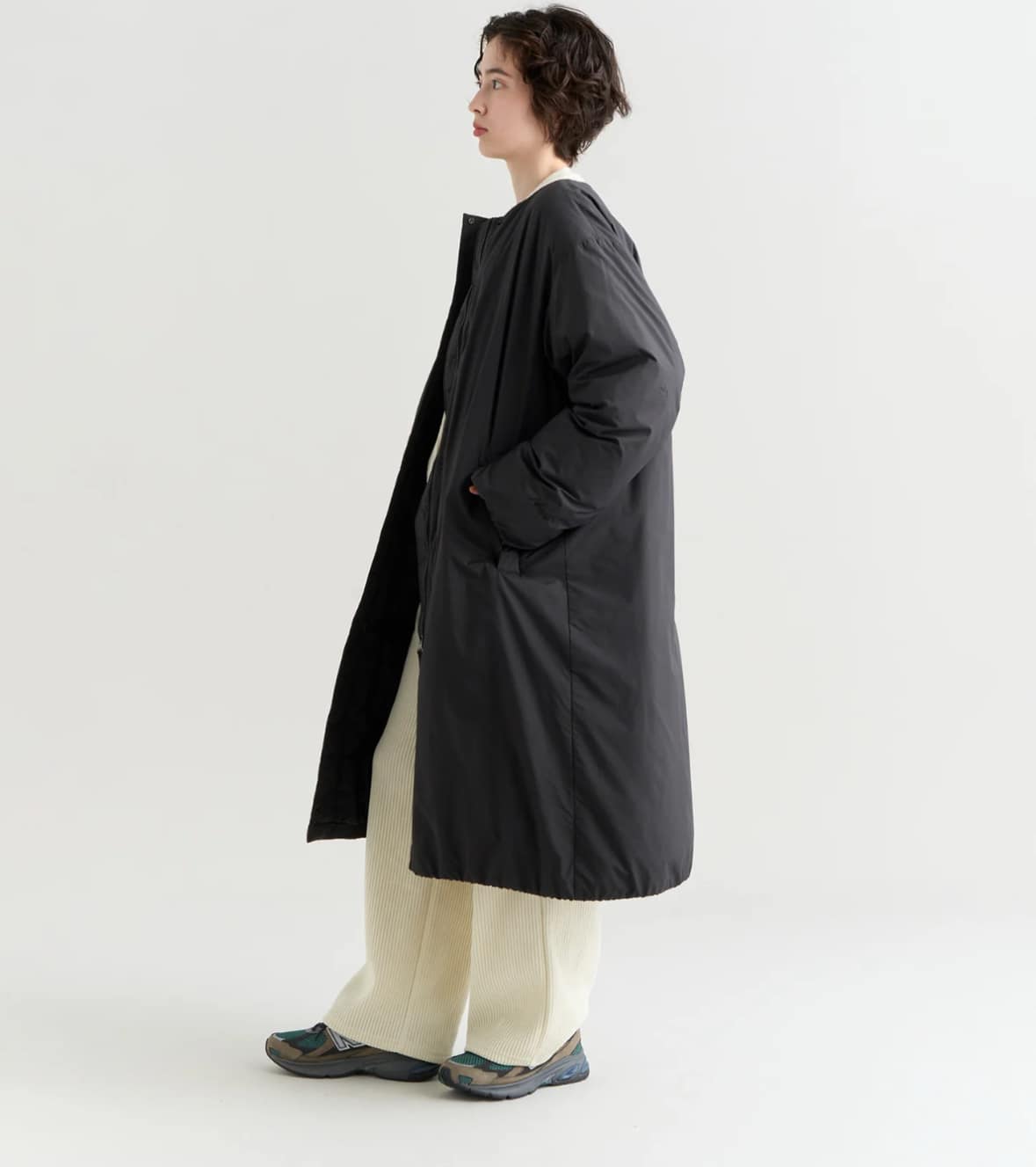 NANGA/ナンガ　NO COLLAR DOWN COAT(WOMEN) BLACK M