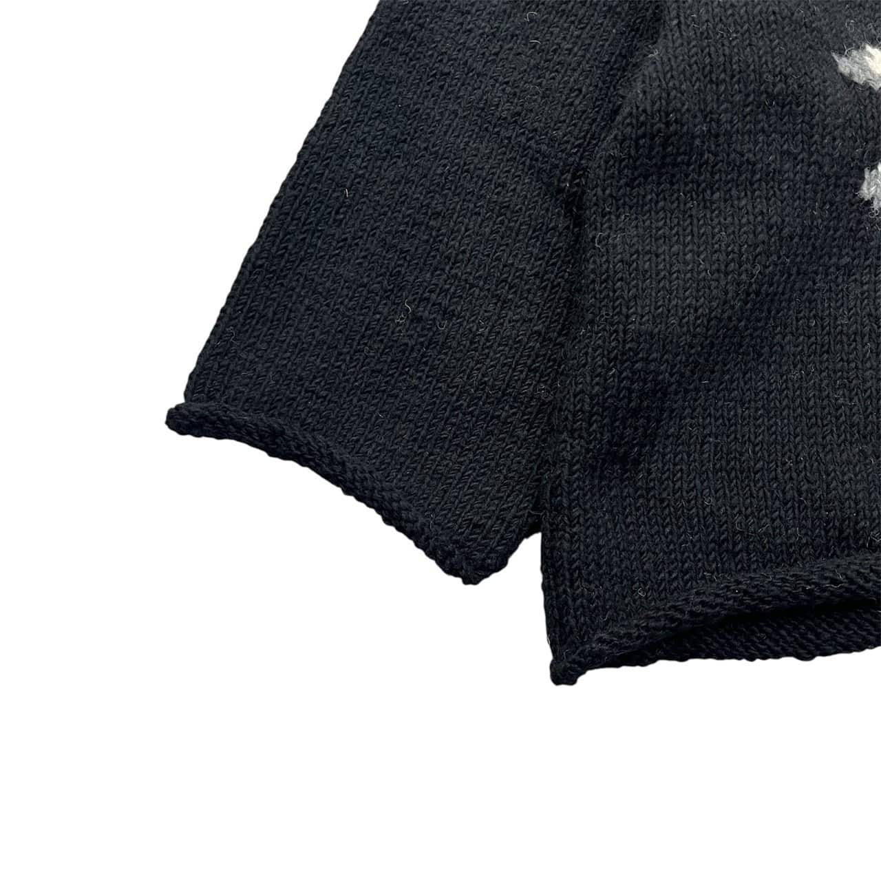 MacMahon Knitting Mills/マクマホンニッティング ミルズ/ALL ROLL KNIT-FLOWER BLACK FREE
