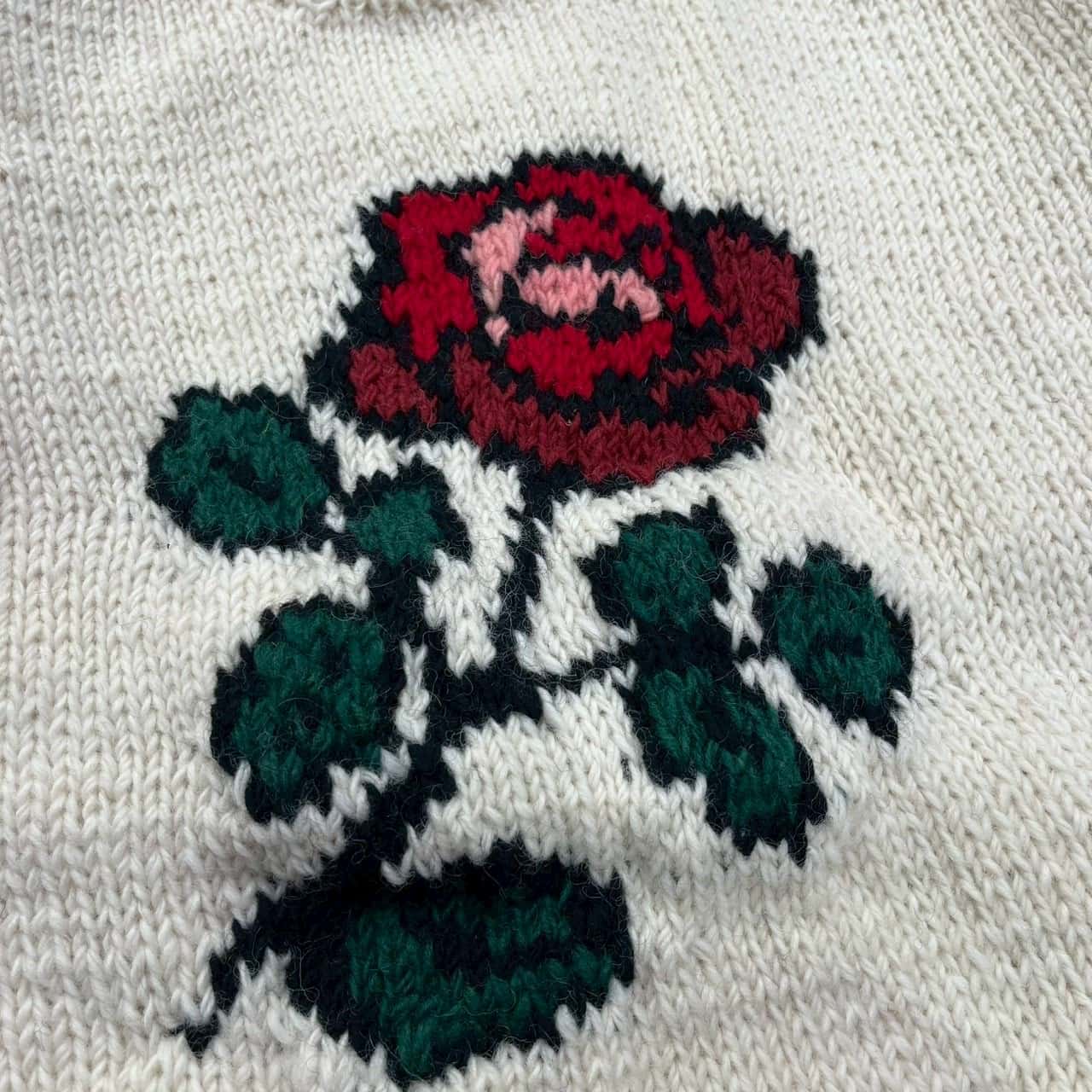 MacMahon Knitting Mills/マクマホンニッティング ミルズ/CREW NECK ーROSE RED FREE