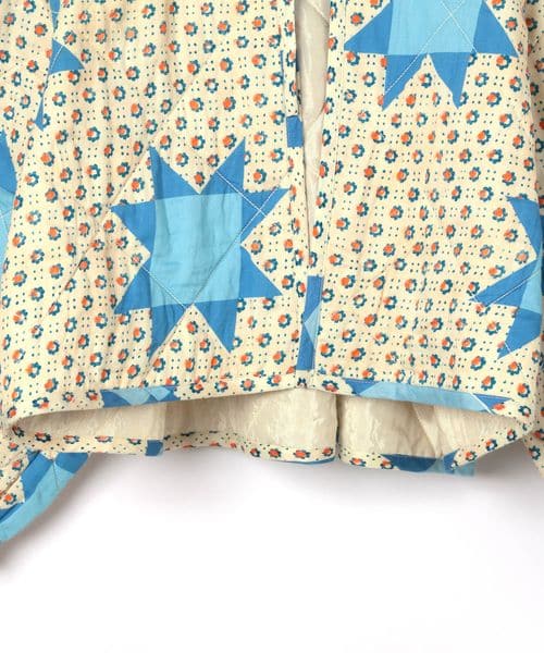 INDIA IS BEAUTIFUL/インディアイズビューティフル/ Cサテンキルトショートジャケット アイボリー FREE