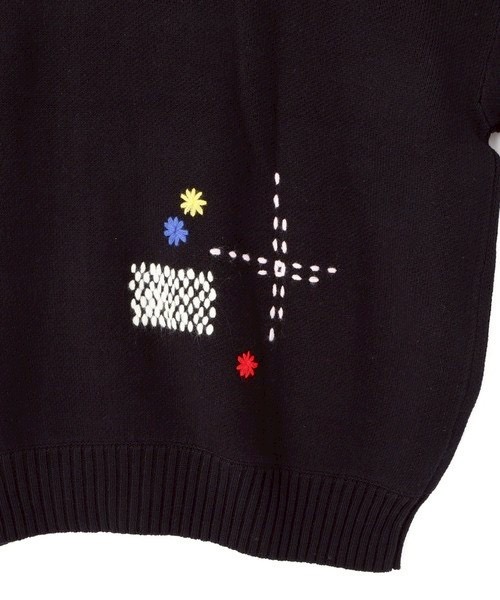 B omnivore/ビーオムニボー　HAND STITCH CARDIGAN ハンドステッチカーディガン BLACK M