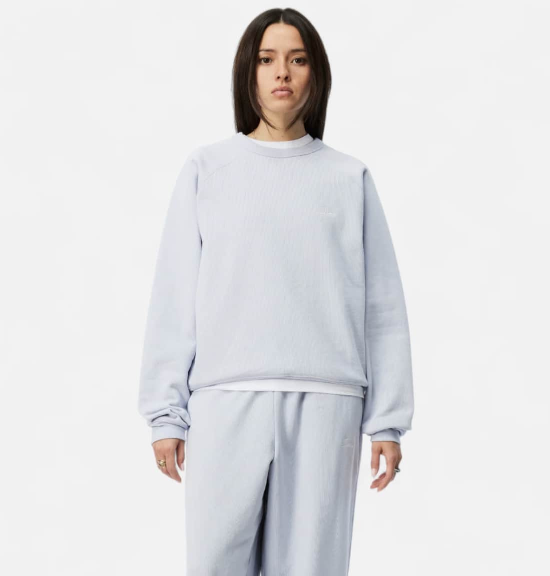 【Dime/ダイム】Cursive Small Logo Crewneck GRAY Lavender S