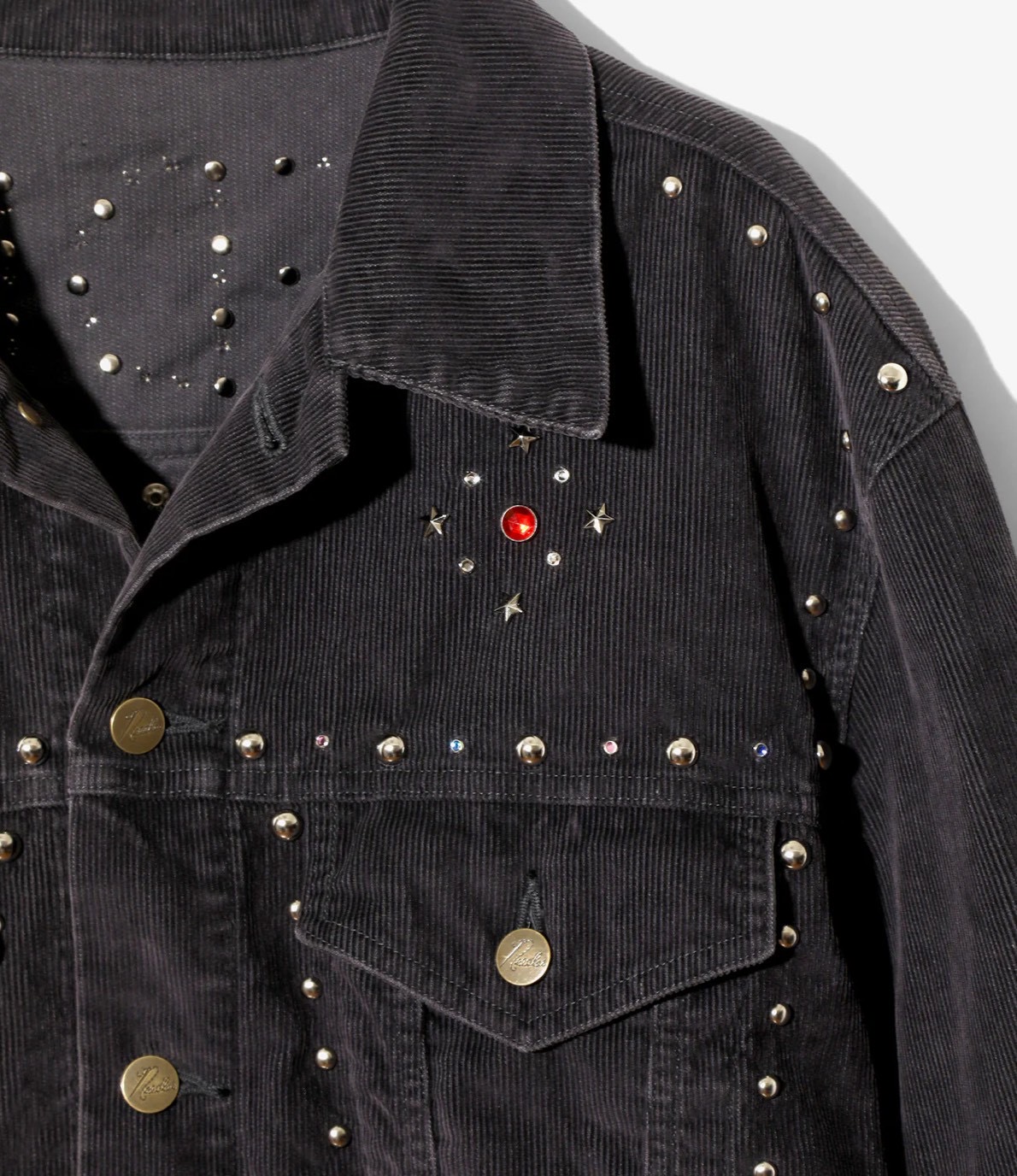 NEEDLES/ニードルズ/STUDDED JEAN JACKET - 14W CORDUROY スタッズジャケット BLACK M