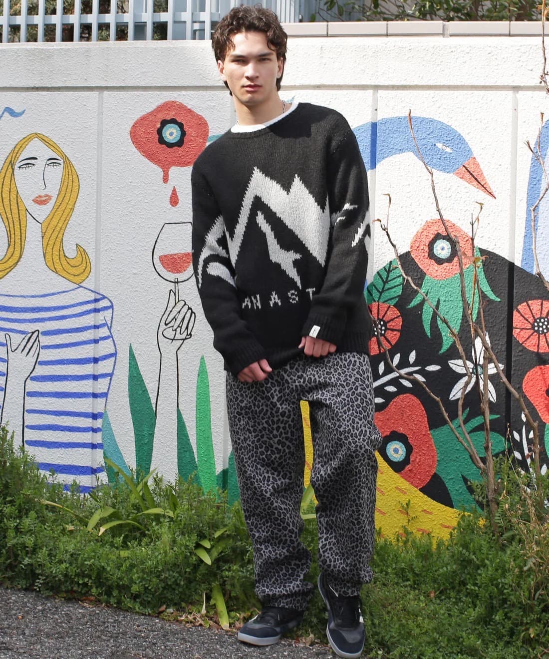 MANASTASH/マナスタッシュ/LOGO SWEATER ニット BLACK M
