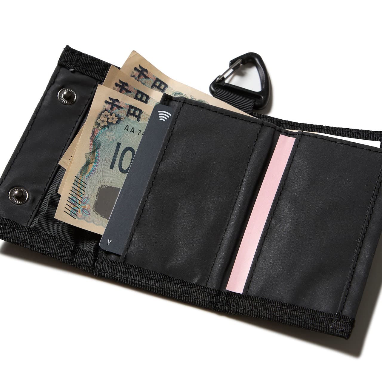 PACKING/パッキング/BLACK REFLECTIVE WALLET BLACK F