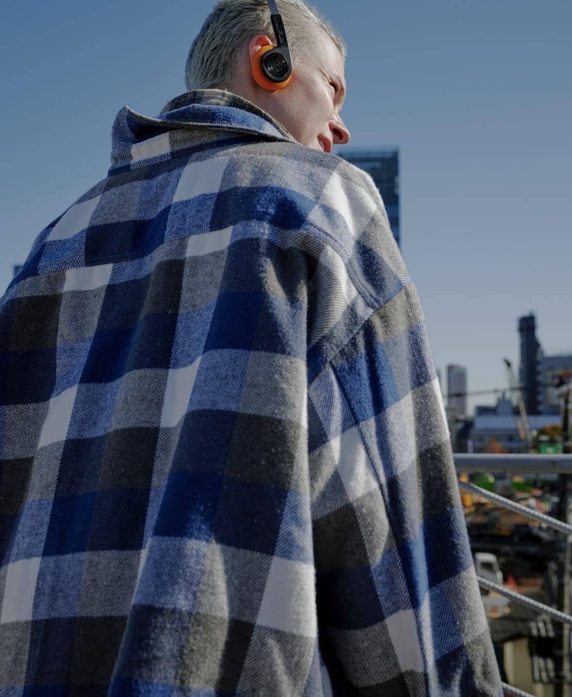 B omnivore/ビーオムニボー/BLOCK CHECK SHIRTS ブロックチェックシャツ BLUE M