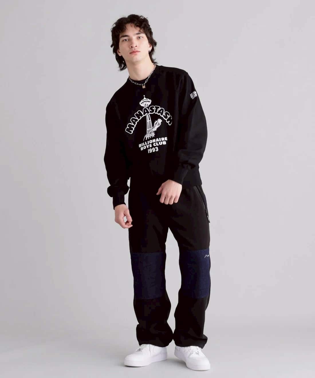 BILLIONAIRE BOYS CLUB×MANASTASH/ビリオネアボーイズクラブ×マナスタッシュ/BBC MANA SWEAT BLACK S