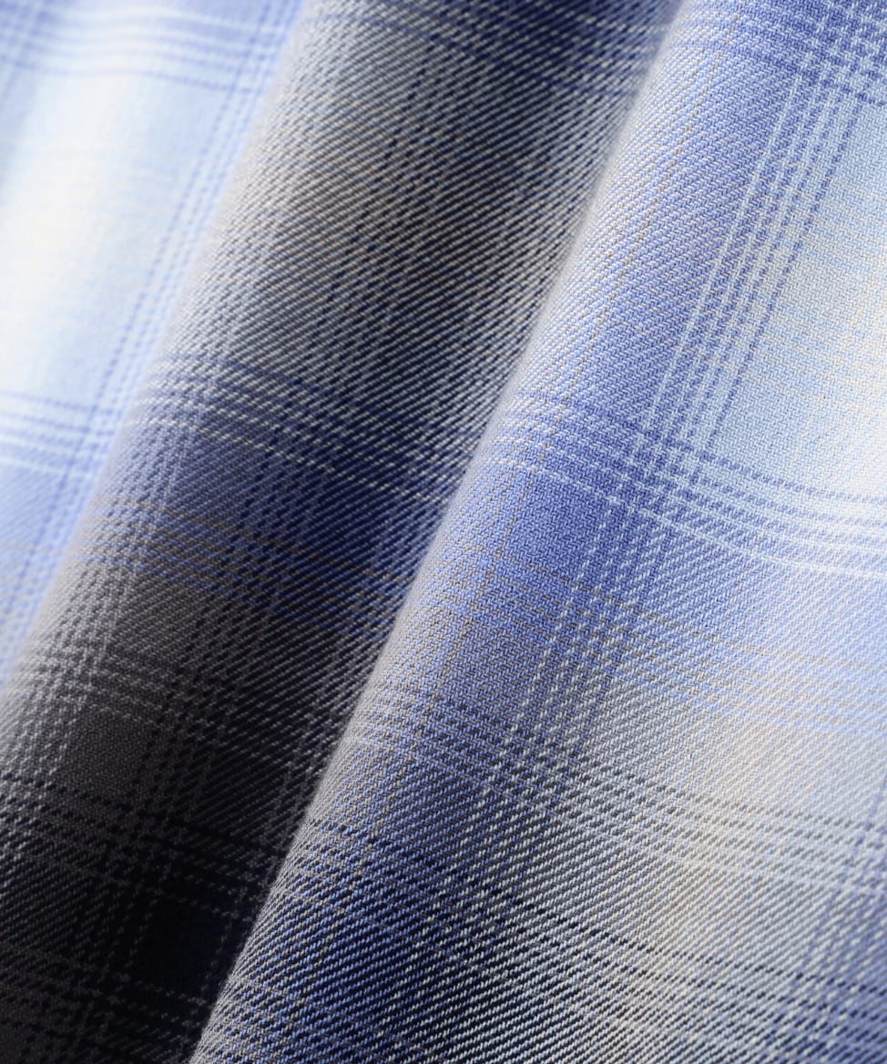 SCHOTT/ショット　OMBRE CHECK SHIRT/オンブレチェックシャツ Light Blue M