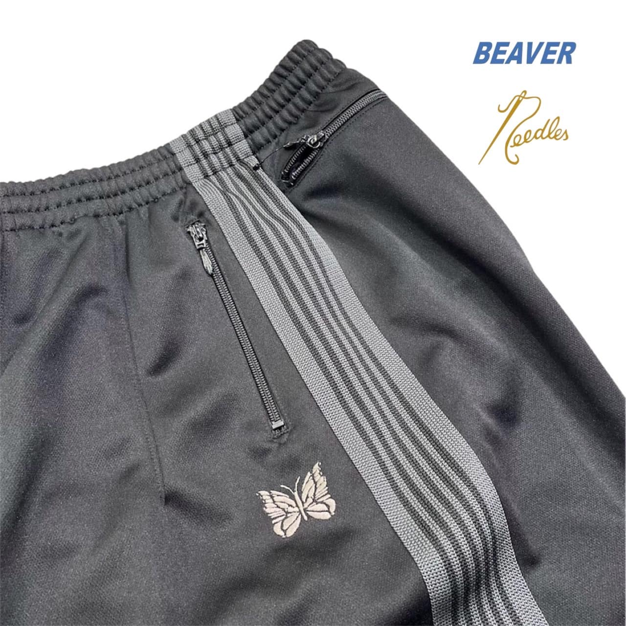 Needles/ニードルズ　BEAVER別注 H.D Track shorts - Poly Smooth  -BLACK- BLACK XS