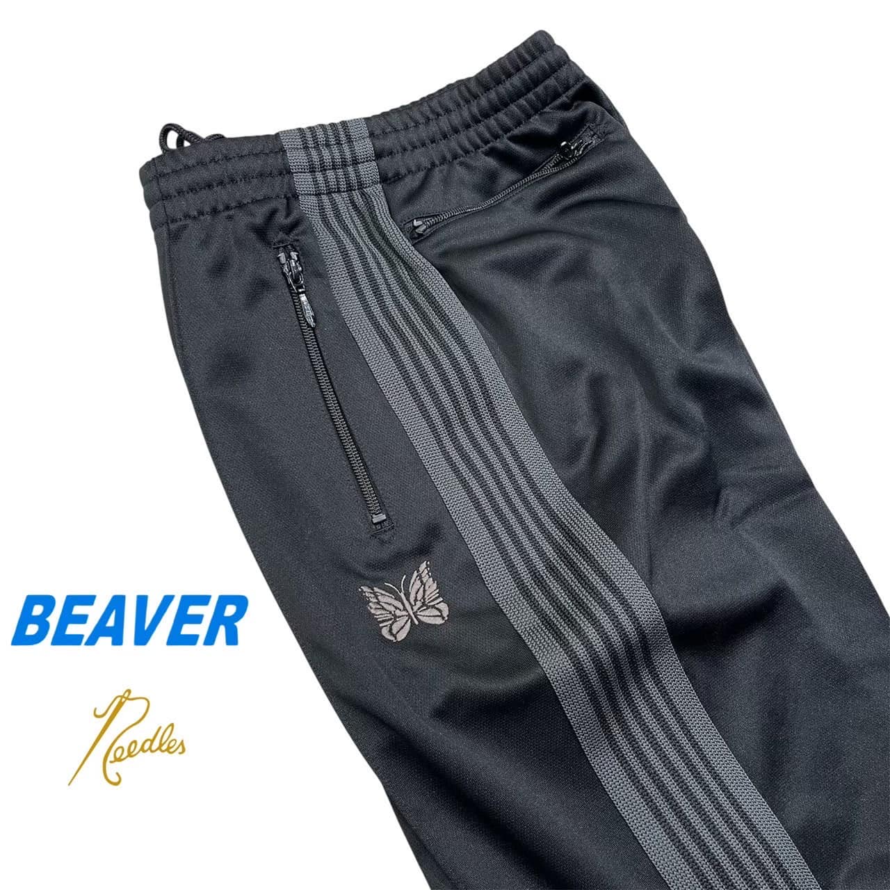 Needles/ニードルズ BEAVER別注Track Pant - Poly Smooth -BLACK- 26ss BLACK S
