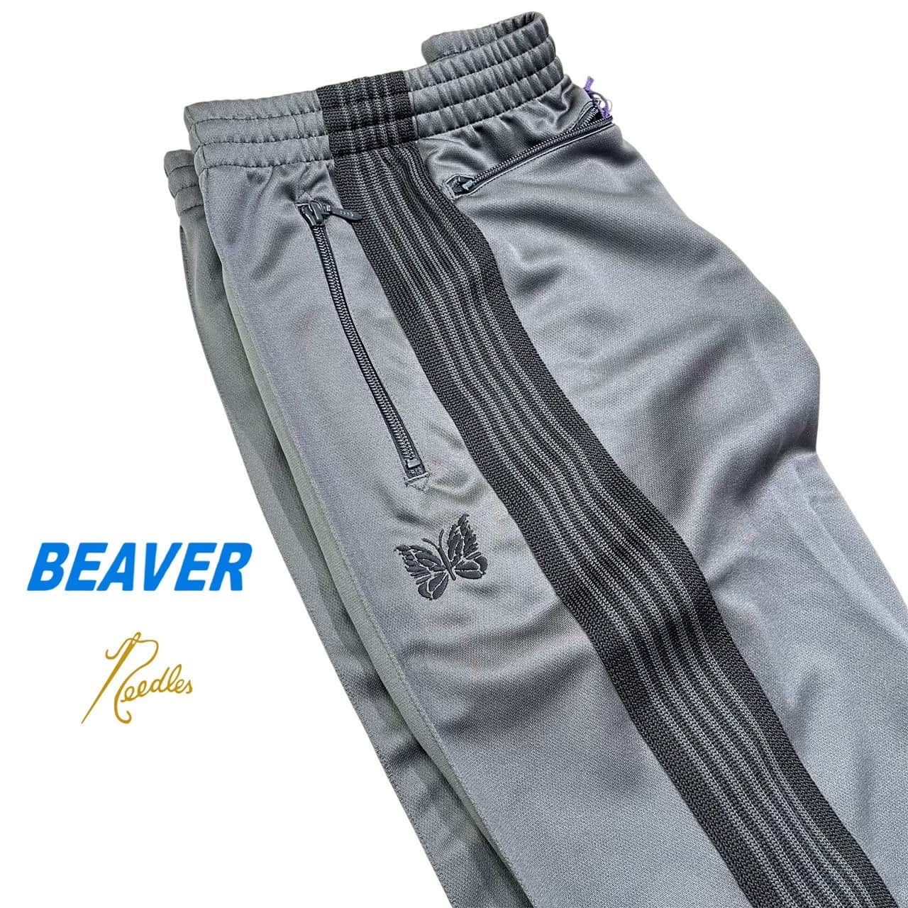 Needles/ニードルズ BEAVER別注Track Pant - Poly Smooth -CHARCOAL -26ss CHARCOL S