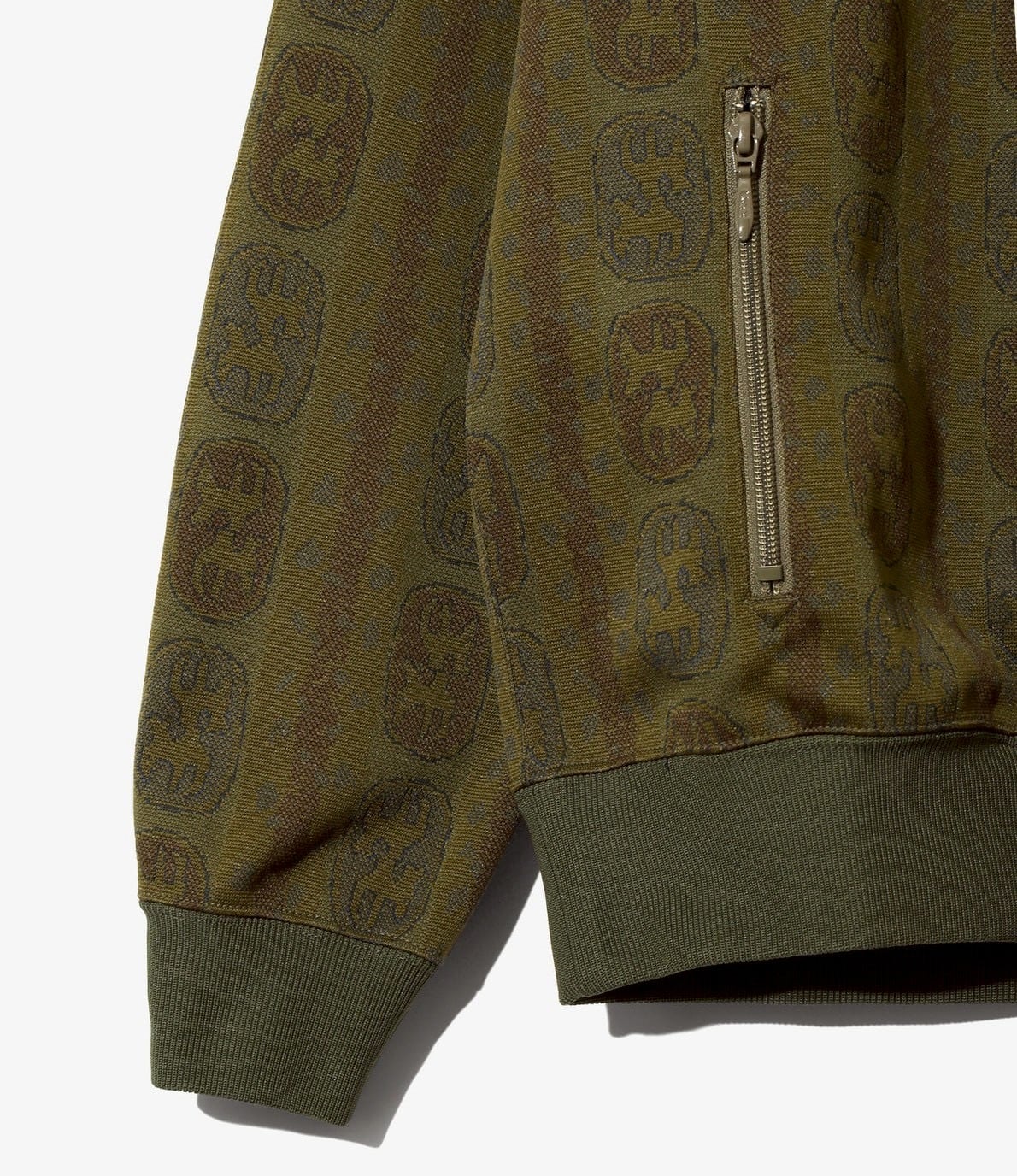 Needles/ニードルズ　Track Jacket-poly Jacquard 26ss-OLIVE- OLIVE M
