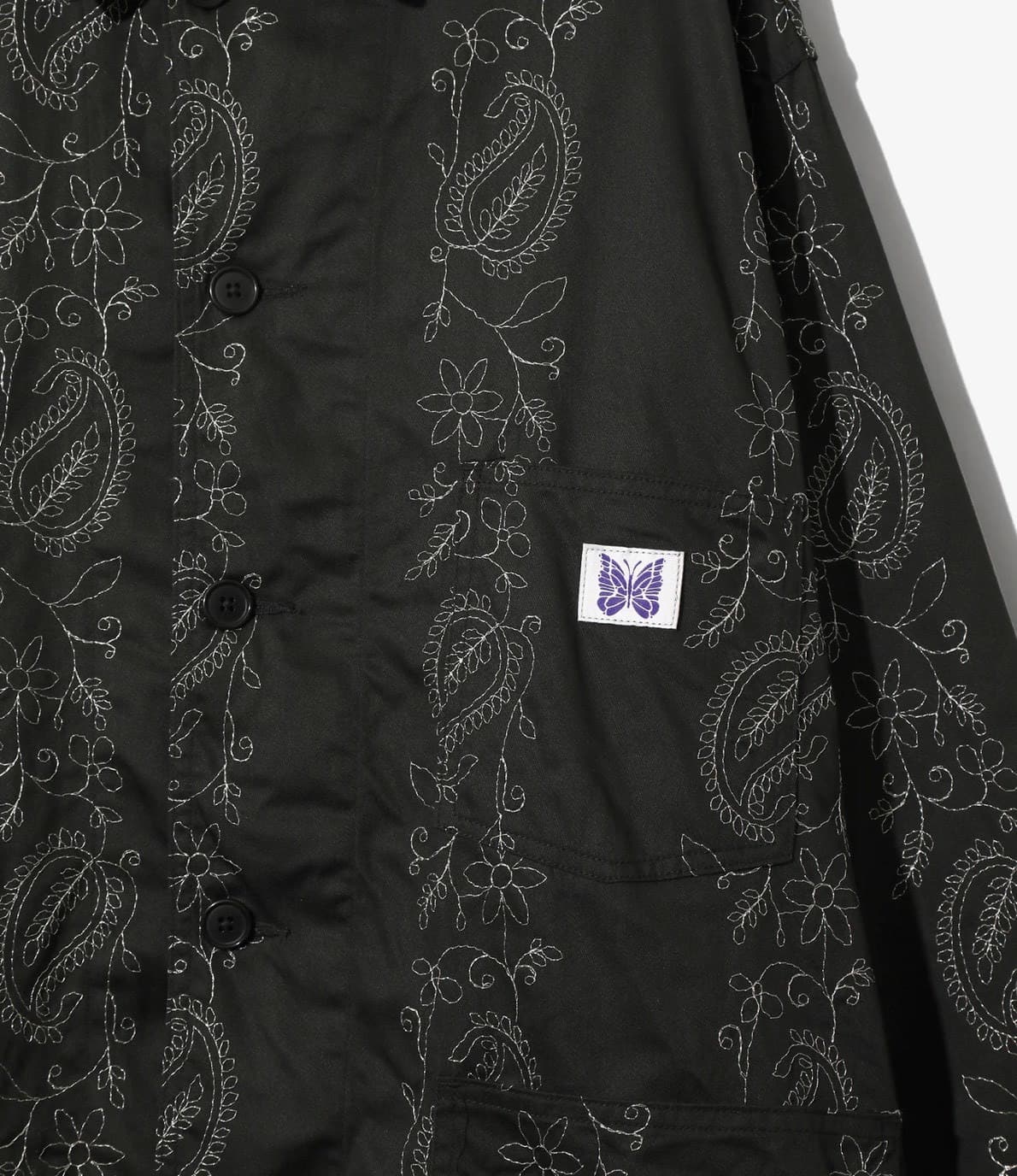 Needles/ニードルズ　Coverall - Embroidered Twill　26ss BLACK S