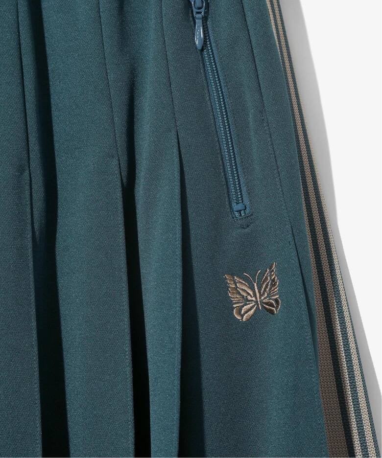 NEEDLES/ニードルズ Pleated Track Skirt - Poly Smooth　-green- GREEN 1