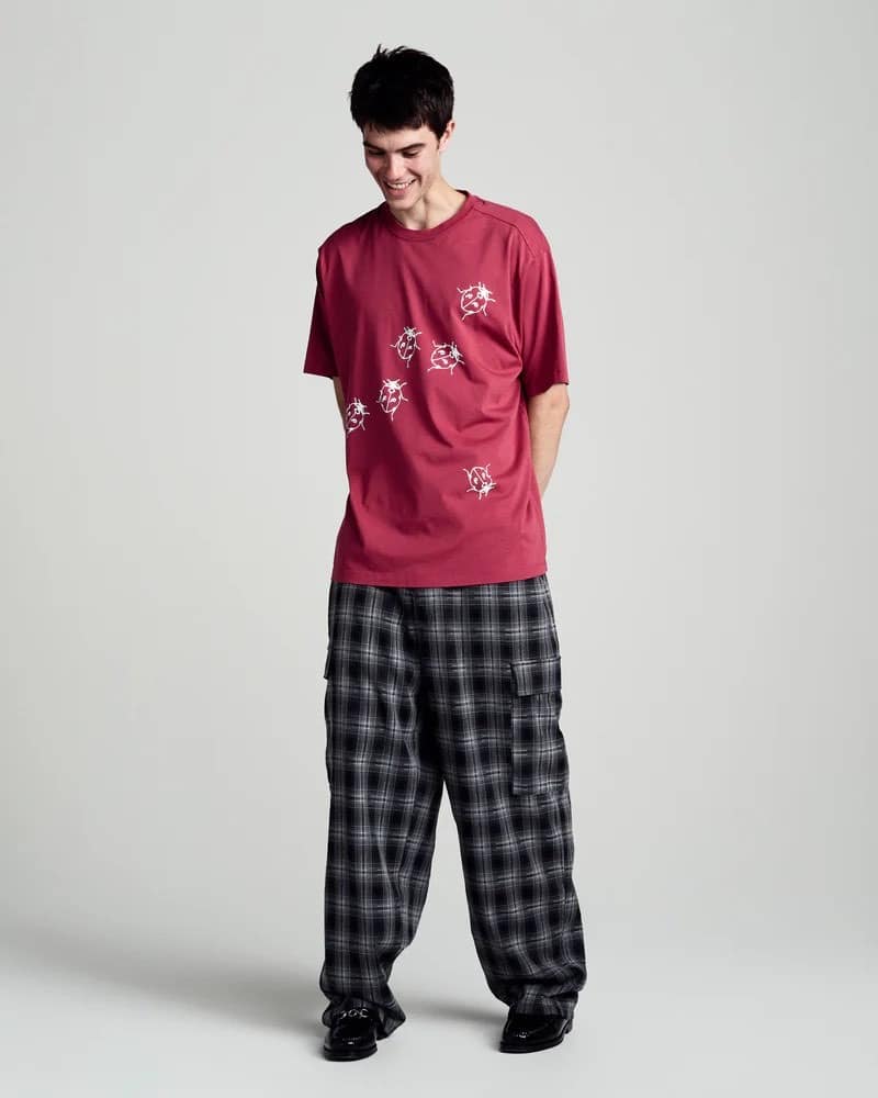 POP TRADING COMPANY/ポップトレーディングカンパニー/LADYBUGS T-SHIRT EARTH RED Tシャツ RED S