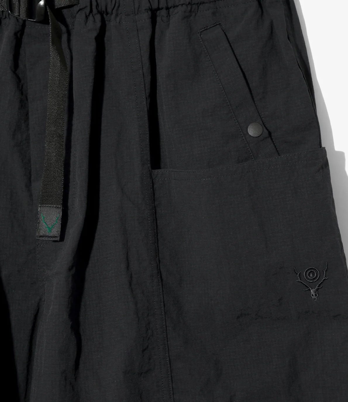 South2West8/サウスツーウエストエイト Belted C.S.Pant - Nylon Ripstop 26ss BLACK S