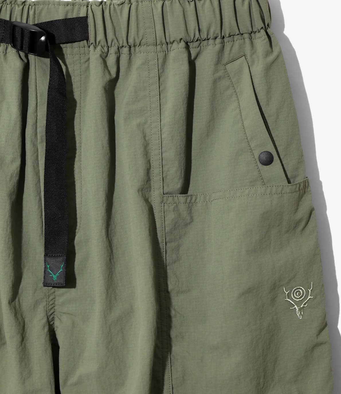South2West8/サウスツーウエストエイト Belted C.S.Pant - Nylon Ripstop 26ss OLIVE S