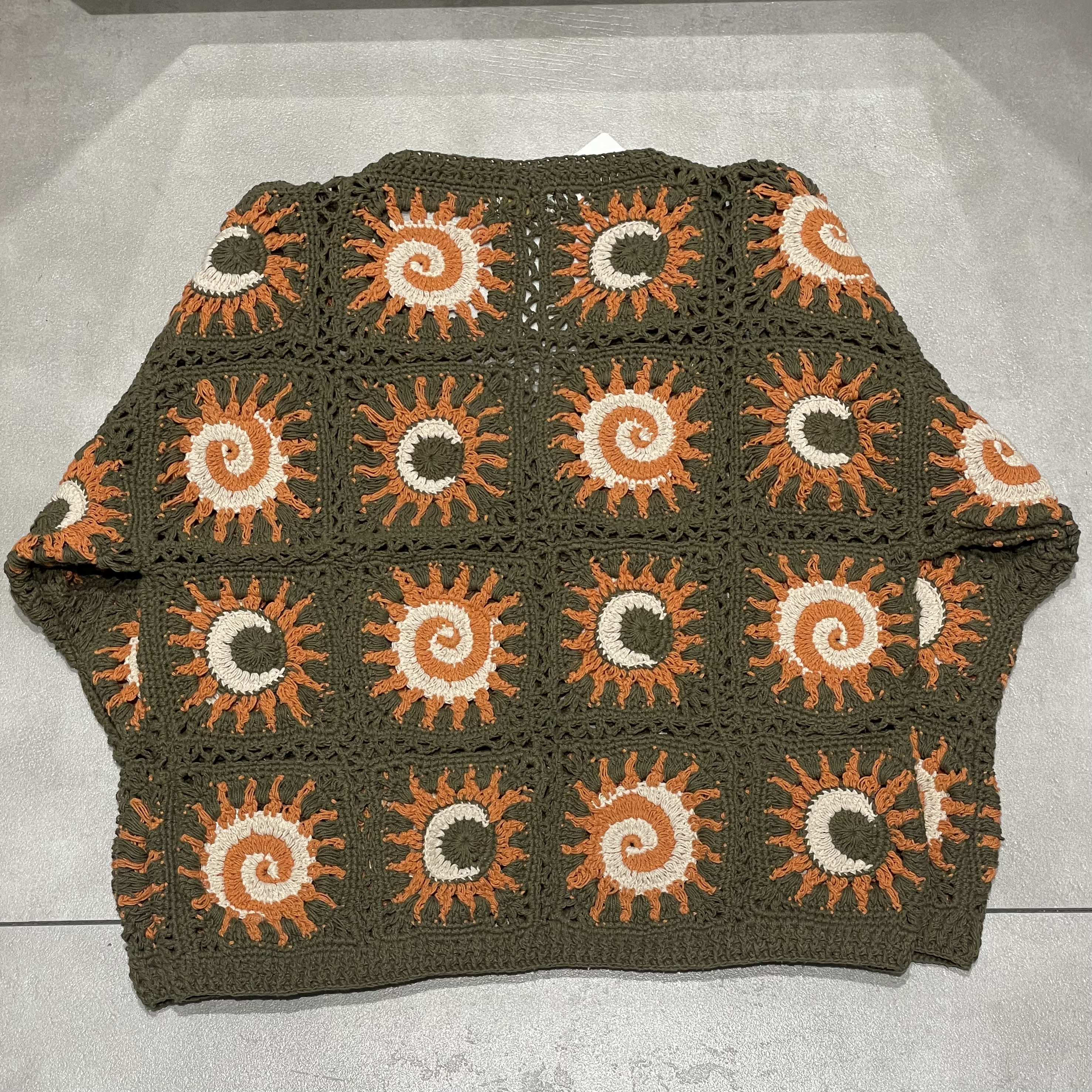 MacMahon Knitting Mills /マクマホンニッティングミルズ/Moon&Sun Cardigan OLIVE FREE