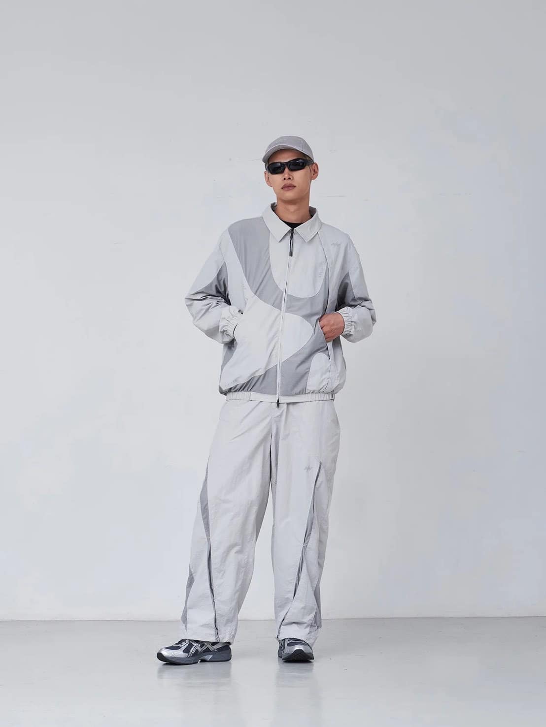 NINEpointNINE/ナインポイントナイン/Light Curve Mesh Pants LIGHT GREY M