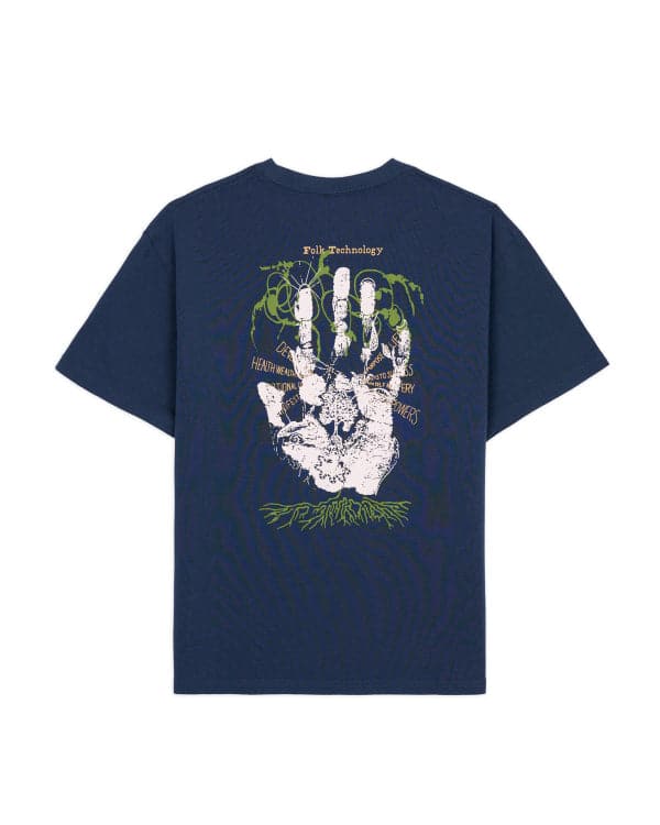 BRAIN DEAD/ブレインデッド/EARTH DEFENSE T-SHIRT - SLATE NAVY M